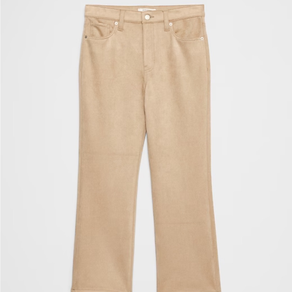 Banana Republic Mid-rise faux suede in tan